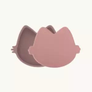 블루마마 실리콘 시리얼 볼 뚜껑 유아식기 세트 핑크