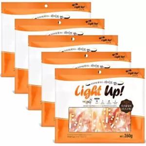 라이트업 강아지 간식 대용량 치즈닭갈비 치즈 스틱 260g X 5개