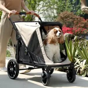 피카노리 반려견 펫 웨건 트레일러 저상형 유모차 외출용 루키