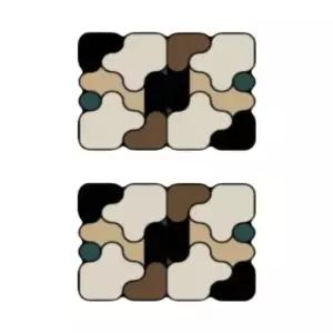 큐브 규조토 4세대 발매트 현관 화장실 브라운 2P