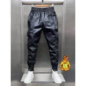 바이크바지 가죽 겨울 방한 방한복 사이드 배달 외판원 작업 방한바지 스타일 카고 남성용