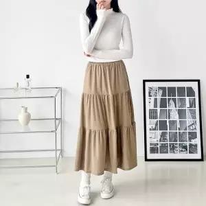 [샵앤] 여성 골덴 캉캉 티어드 롱 스커트 WDMS-WSK-TS14564737