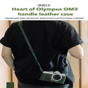 핸드 스트랩이 포함된 Olympus OM-3 가죽 보호 케이스의 새로운 기능 빈티지 카메라 가방 베이스 Om3의 심