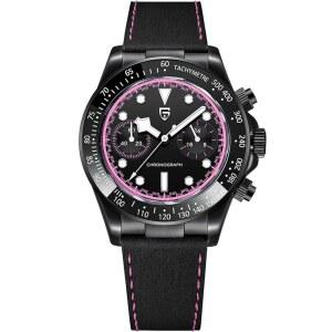 LACZ 덴튼 파가니 디자인 다이얼 남성 크로노그래프 시계 VK64 무브먼트 스티안리스 스틸 100M 방수 패션 캐주얼