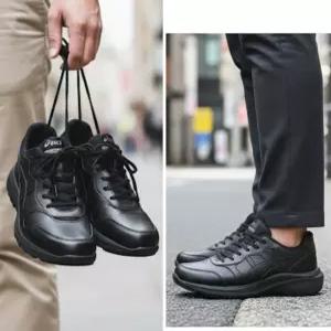 아식스 젤 펀워커 4E 발볼넓은 블랙 남성 워킹화 출근용 정장 운동화 1291A065-001