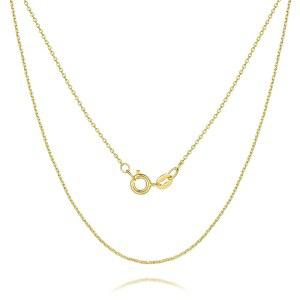 모나 밀라노 여성용 14K 골드 목걸이 남성용 체인 우아한 고급 얇은 케이블 1mm 16-26