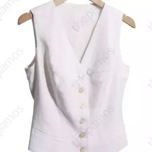 린넨 조끼 여름 얇은 슬리브리스 중년 민소매