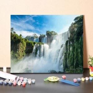 풍경화그리기 DIY대형 유화그리기 복도그림 세트 해변 그림 60x180 튤립 DIY 대형