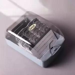 [셀러에이드]명함 정리함 버튼형 인덱스 블루그린 350장 보관함 사무용 명함박스