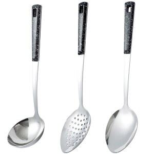 세트 수프 스푼 서빙 스테인리스 천공 주방 도구 및 슬롯형 국자 3 조리