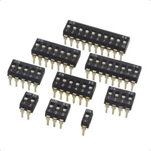 토글 스위치 DIP SMD 1, 2, 3, 4, 5, 6, 8, 10 핀, ibuw 슬라이드 소켓 비트 피치, 2.54mm 블랙 스냅