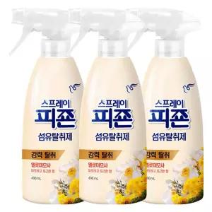 스프레이 섬유탈취제 옐로미모사 490ml X 3개 옷장 냄새제거제 옷걸이 소취제 옷장용 용제 의류