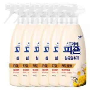 스프레이 섬유탈취제 옐로미모사 490mll X 6개 옷장 냄새제거제 옷걸이 소취제 옷장용 용제 의류