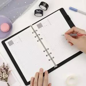 [셀러에이드]데일리 스케줄러 6공 플래너 A5 다이어리 속지 180매 활용 정리 노트