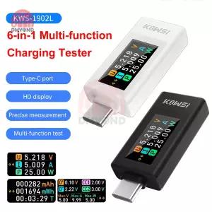 DC4-30V 0-8A USB-C 충전 테스터 TFT 컬러 스크린 유형-C PD 디지털 전압계 전력계 전류계 전압 전류 테스