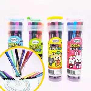 사인펜 대량 구매 어린이집 유치원 12개입 묶음 세트 학용품 채점 미니 싸인 학교 공부방 스터디 색상 다이