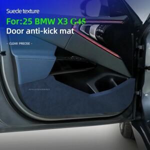 BMW X3 G45 2025용 자동차 도어 발차기 방지 패드 패널 + 스웨이드 가죽 스티커 오염 트림