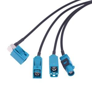 1개 팩라 Z 수컷에서 암컷으로 90도 잭  내비게이션 GPS 안테나 어댑터 연장 케이블 RG174 RF 동축 피그테