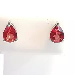 [셀러허브 패션][블루케이] 레드토파즈 원석귀걸이240313-13물방울