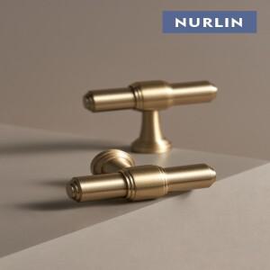 Nurlin 단단한 황동 프랑스  고급 캐비닛 손잡이 옷장 서랍 문 Tbar