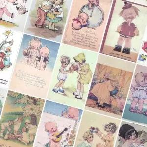 다꾸노트 866QVQ29 빈티지 다이어리꾸미기 종이 황산지 소녀