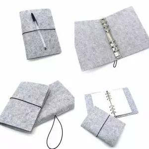 부직포 017TMD61 다이어리 커버 A6-연회색 A6바인더 6공다이어리표지