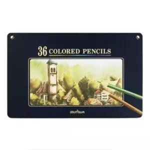 36색 색연필 틴케이스 문화색연필 학습용색연필 MUNHWA 문화색연필 학습용색연필