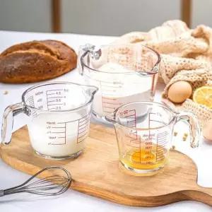 내열 유리 계량 비커 베이킹 조리용 눈금 컵