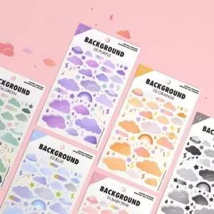 하늘 991KLV50 배경 데일리 다이어리 스티커 클래식 소품 꾸미