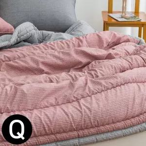 퀸 소프트마이크로 이불 간절기용 레드 컬러 포근한 수면이불