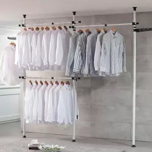 미니행거 3단 조립식 행거 파이프 원룸행거 높이조절 조절