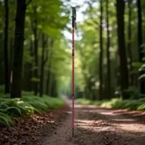 원트레킹 3단 길이조절 등산스틱 135cm 레드 등산용지팡이 휴대용등산스틱