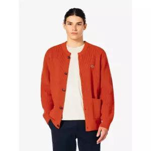 라코스테 LACOSTE [라코스테 공식] 남성 크루넥 방모 가디건 AH503E-55N X50 389191