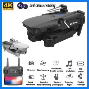 2024 업데이트 E88 프로 드론 와이파이 FPV 4K 1080P HD 카메라 높이 고정 RC 광각 접이식 쿼드콥터 헬리콥