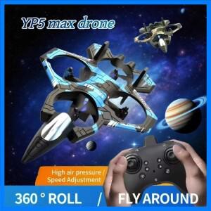 새로운 YP5 RC 드론 전동 전투기 360 °   소년 소녀용 스턴트 글라이더 낙하 방지 비행기