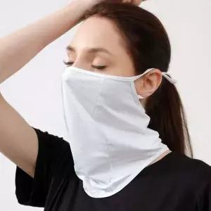 쿨 여름 넥워머 귀걸이형 멀티 스카프 화이트 등산 골프용