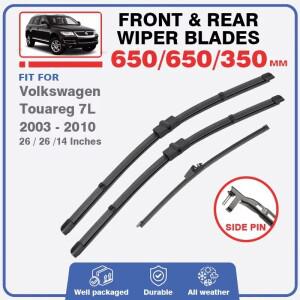 폭스 바겐 Touareg 7L 2003 - 용 와이퍼 블레이드 전면 후면 앞 유리 브러쉬 자동차 액세서리 커버 봄
