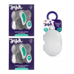 도들 유아 식기 3P 이유식 세트 케이스 아쿠아 X2