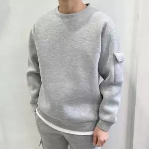 남자 베이직 네오프렌 카고 포켓 맨투맨