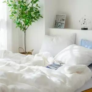 겨울 밍크 극세사 이불 베개 침구 세트 SS 화이트