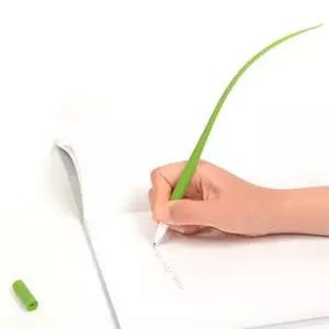 잔디풀 모양 실리콘 볼펜-색상랜덤발송