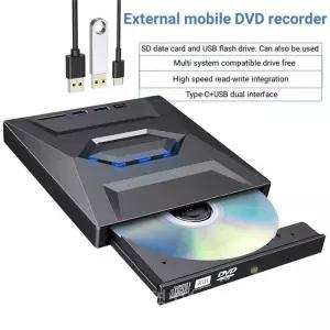 ABAC-외부 모바일 드라이브 USB3.0 유형 다기능 CD DVD 버너  카드 U 플레이어 읽기 속도 24X Rom CD-RW