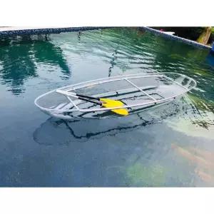 투명 카약 보트 관찰 수상 촬영 요트 물고기 물놀이