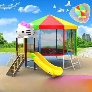 트램펄린 방방이 미끄럼틀 놀이터 체육활동 지붕 천막