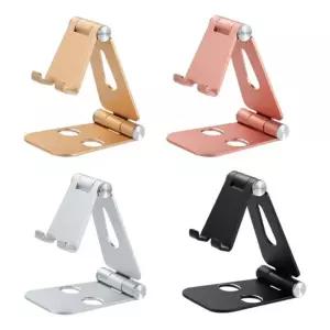 키밍 알루미늄 핸드폰 거치대 각도조절 태블릿 받침책상 차량용 휴대 받침대 삼각대 탁상용 홀더 블랙 실버