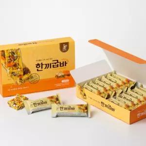 한끼굽바 옐로우 27gX12개입(1박스)식사대용 아침 건강간식 쌀과자 곡물 어르신 부모님 단호박 아로니아 영