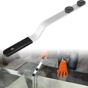 FENXDN 89565 덕트 신축 도구 오프셋 핸들 및 안전하게 슬라이딩하는 와셔가 있는 16인치 금속 시트 HVAC