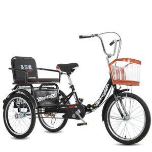 3륜 자전거 노인용 세발 할머니 어르신 2인 인력거