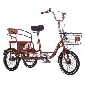 삼륜 인력거 세발 자전거 어르신 할머니 바구니 짐칸