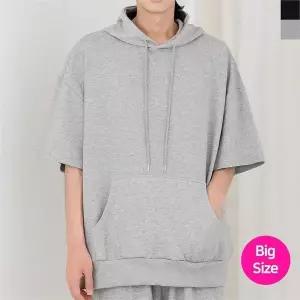 [셀러허브][라일리] Rly 빅사이즈 반팔후드티 남자 패션 웨어 데일리룩 (S9758851)